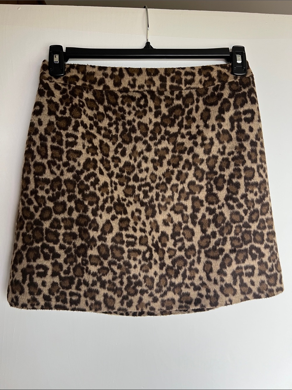 J. Crew Leopard Print A-Line Skirt in Brown